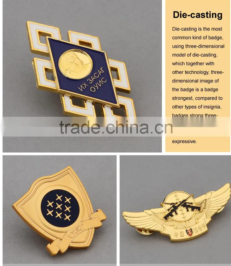 Professional metal sheriff star badge with CE certificate