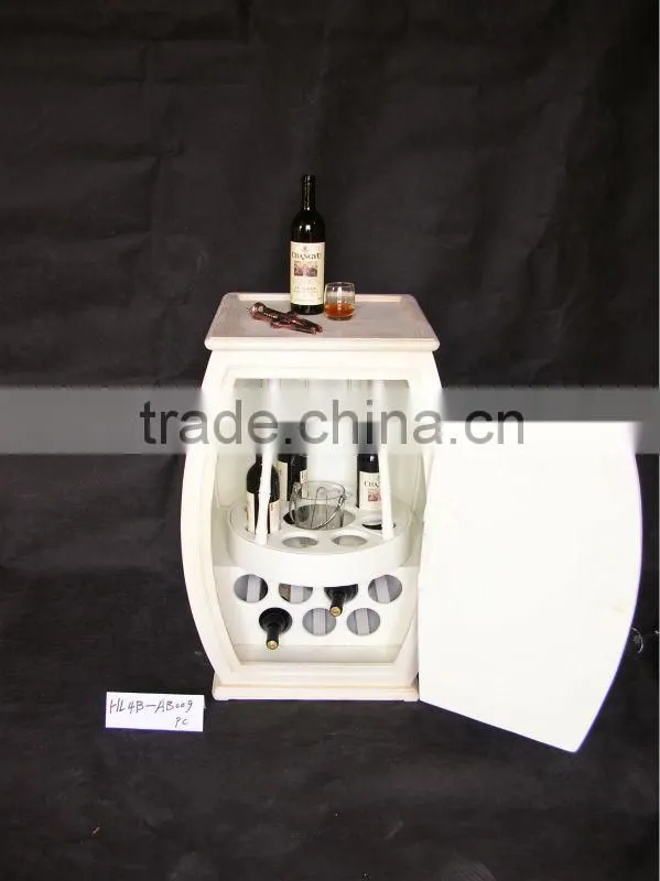 Multiple Shabby chic round wood wine rack