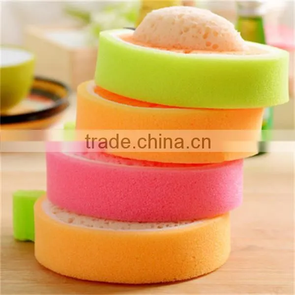J195 4types Fruit Sponge Cleaning Cloth sponge scouring pad