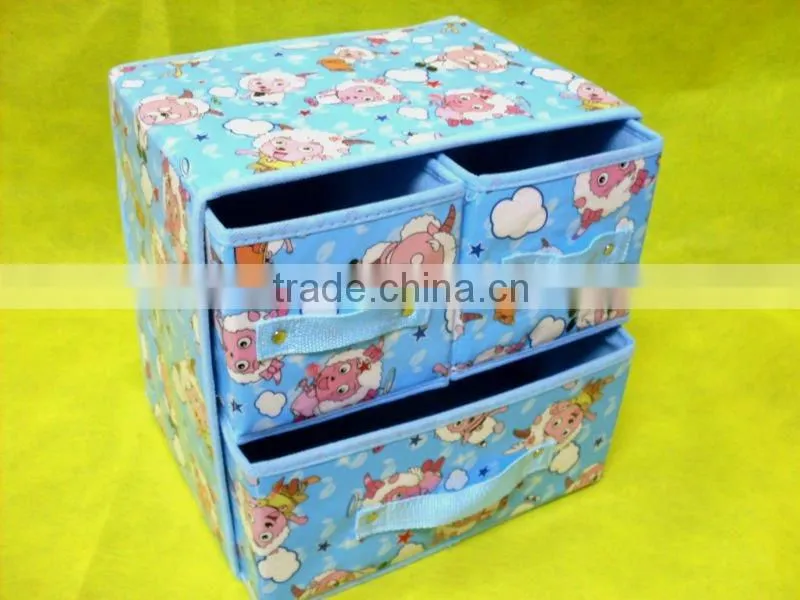 Draw-out type folding fabric cover Storage boxes