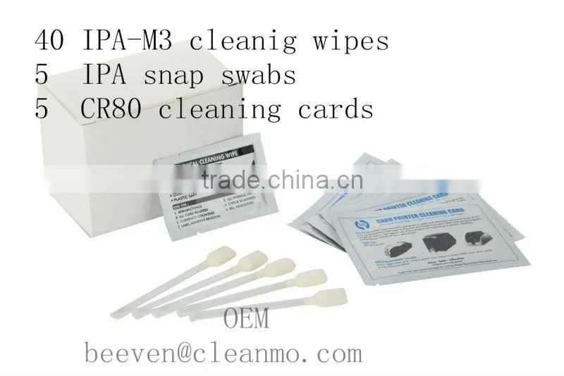 A5011Evolis DustClean Cleaning Kit include cleaning cards/swabs/wipes