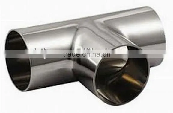 GB/ JB/ HGL/SHL/ANSI/ASME Stainless Steel Pipe Fittings Sanitary Equal Tee / Coupling