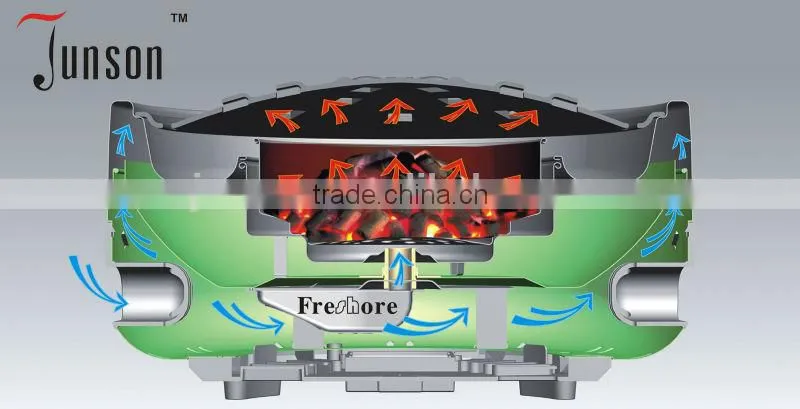 2015 Newest Patented Charcoal Barbecue Grill/Portable Charcoal BBQ Oven with Carry Bag/Metal Charcoal Grill