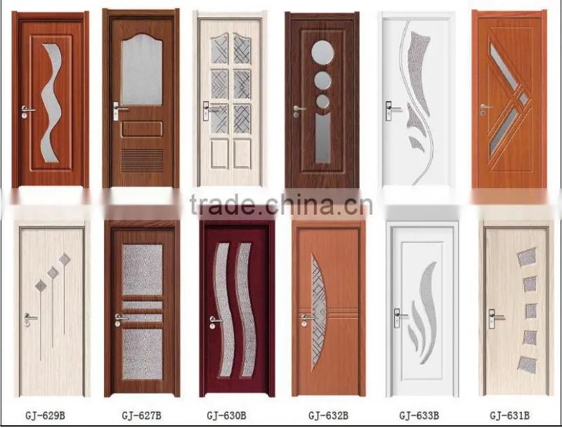 PVC Wooden Door with Glass
