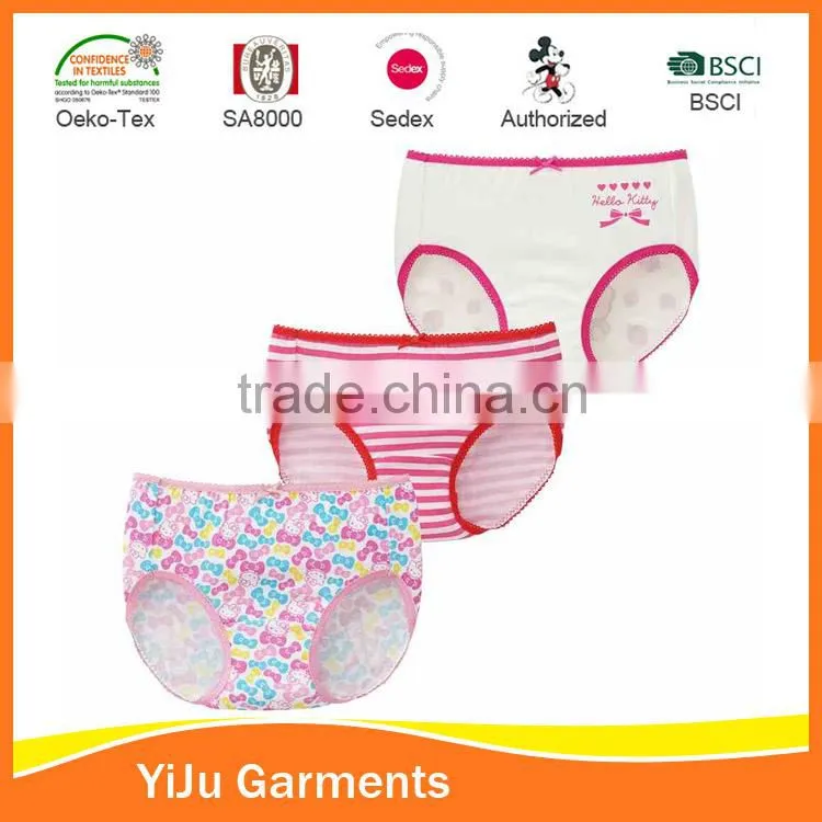 Girl's license printed colourful cutey cartoon cotton brief underwear