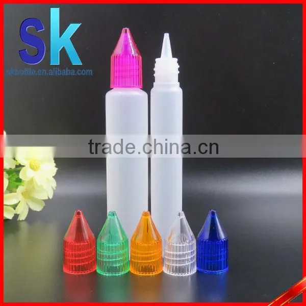 beautiful unicorn bottle 15ml 30ml pe plastic bottle with colorful screw cap for e liquid wholesale