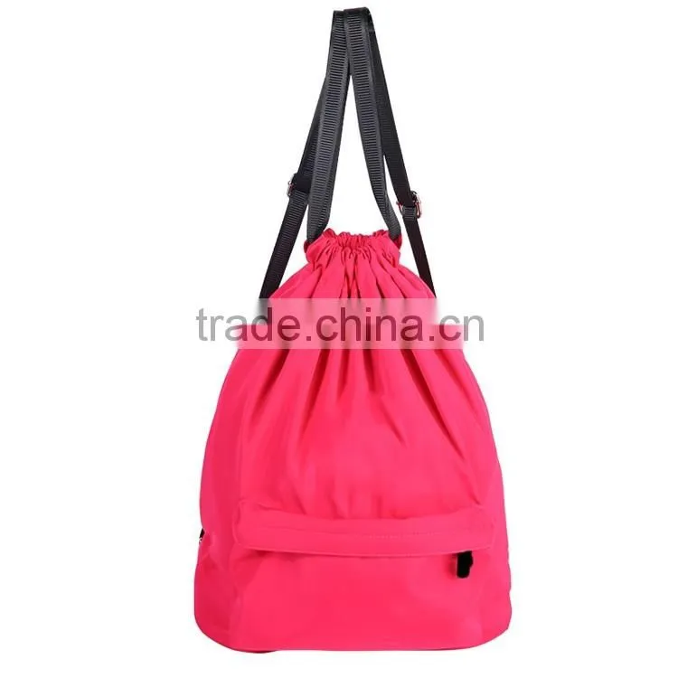 Fashion strong drawtring backpack outdoor sports hiking bag