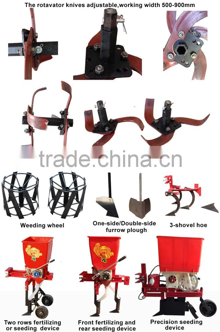 Garden Gear Drive Type mini power tiller with 170F gasoline engine