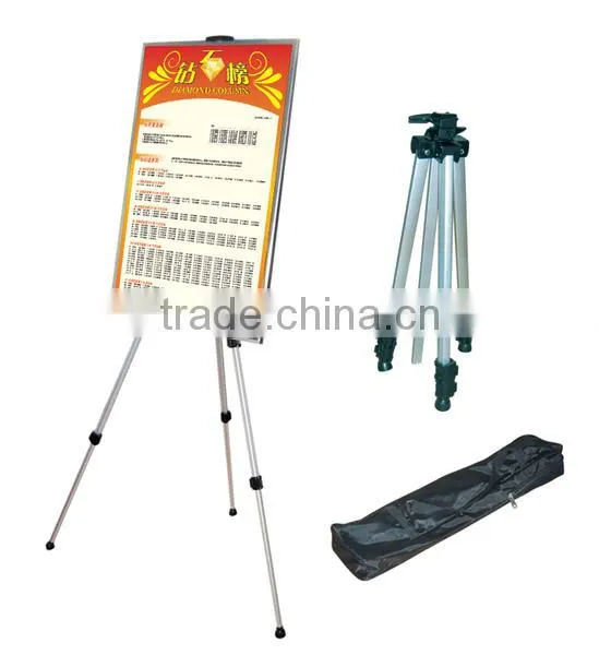 aluminum tripod poster display rack