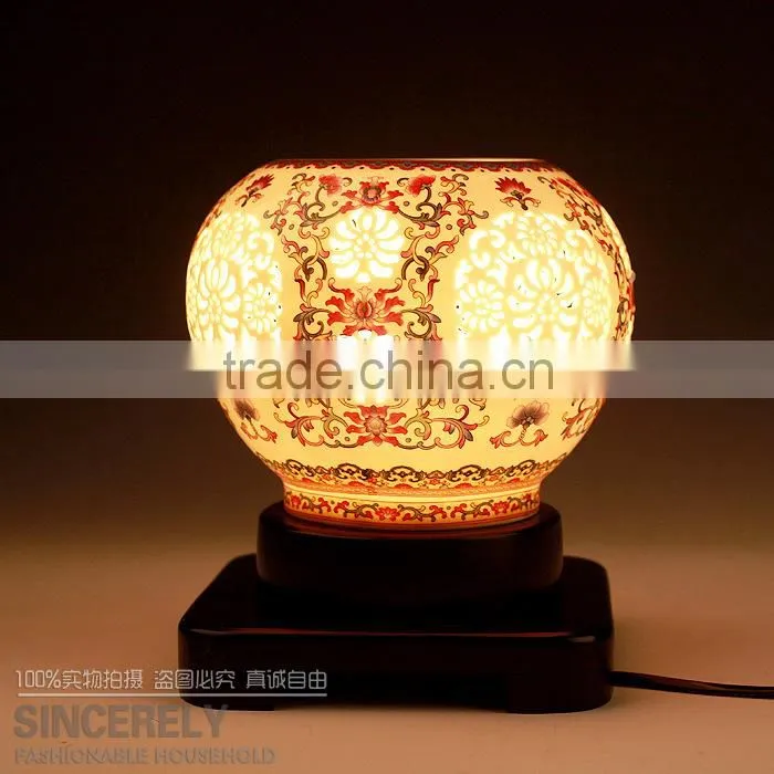 hand made red Jingdezhen home goods table lamps for home deco