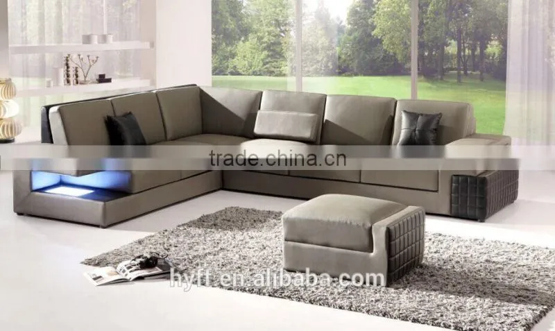 Northern Europe Nordic style genuine italy leather corner office sofa HYZ32