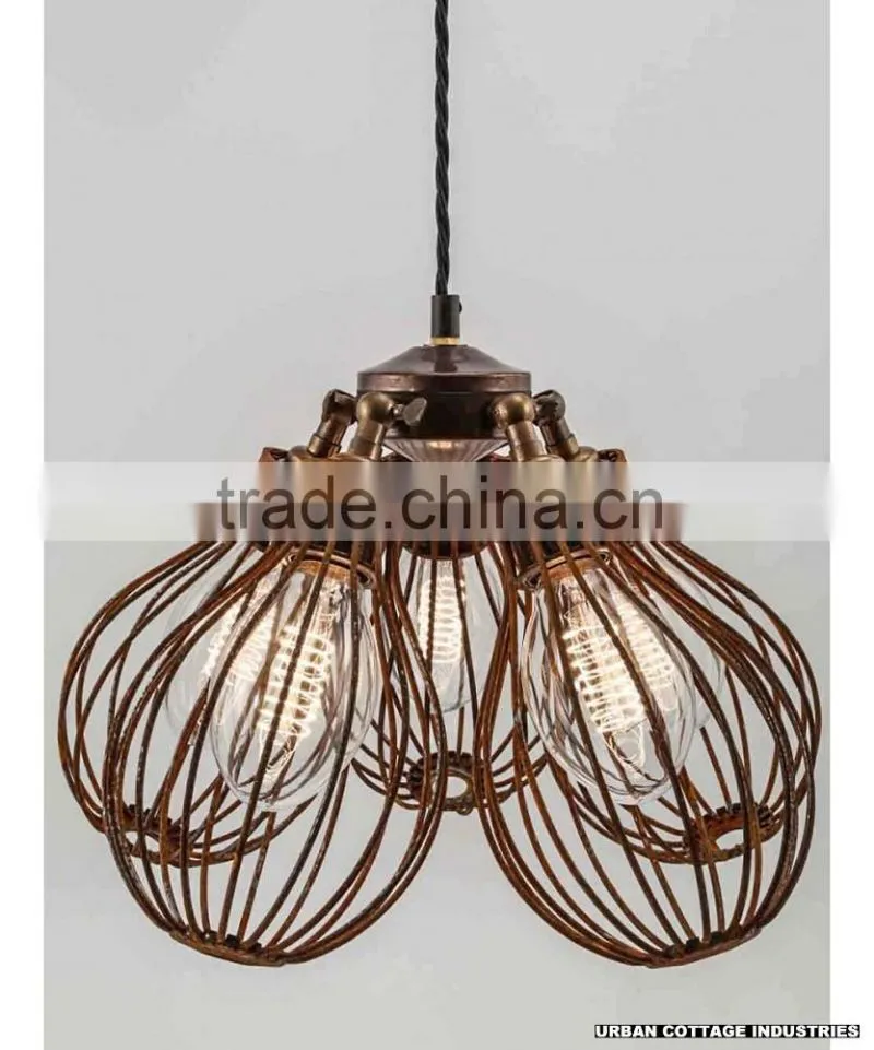Vintage Metal 4 Bulbs Pendant Lamp for Indoor Decoration