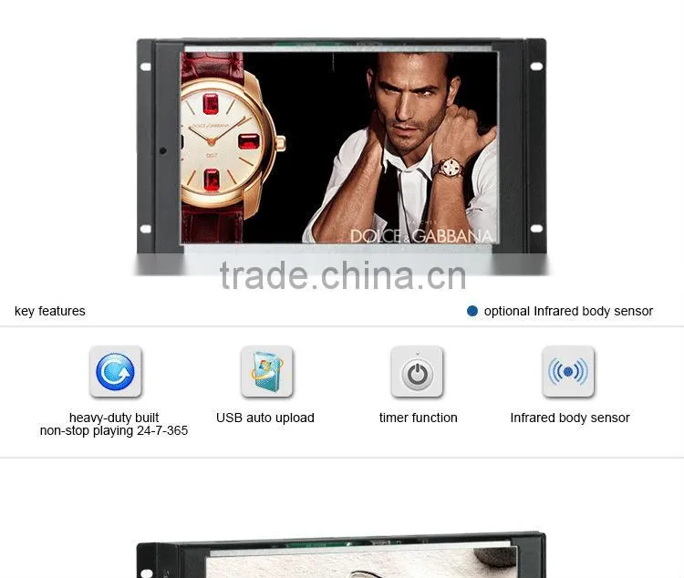 FlintStone loop playing 10 inch open frame lcd advertising screen