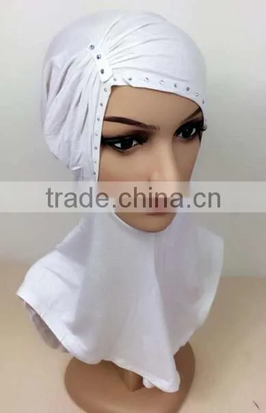 C066 new style big size ninja inner underscarf with rhinestones,full underscarf to cover neck