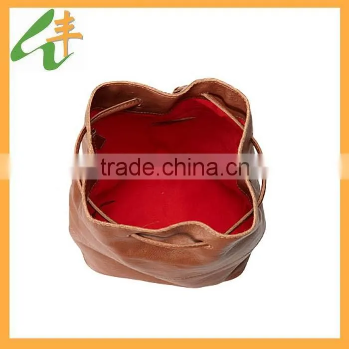 brown color pu blank backpack