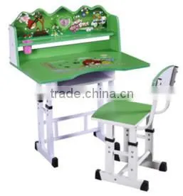 wood school children desk and chair with low price