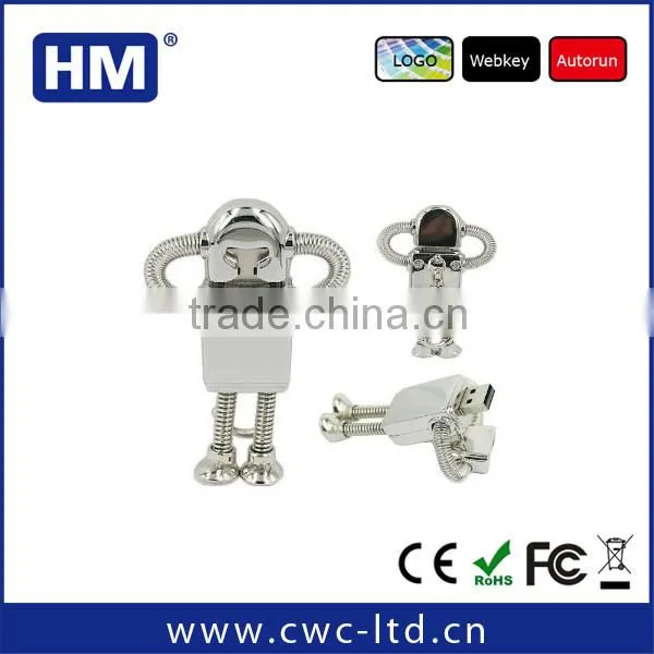 custom design promotion gift logo solution robot usb with high speed