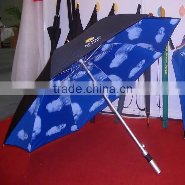 black red polyester layer straight umbrella frber frame