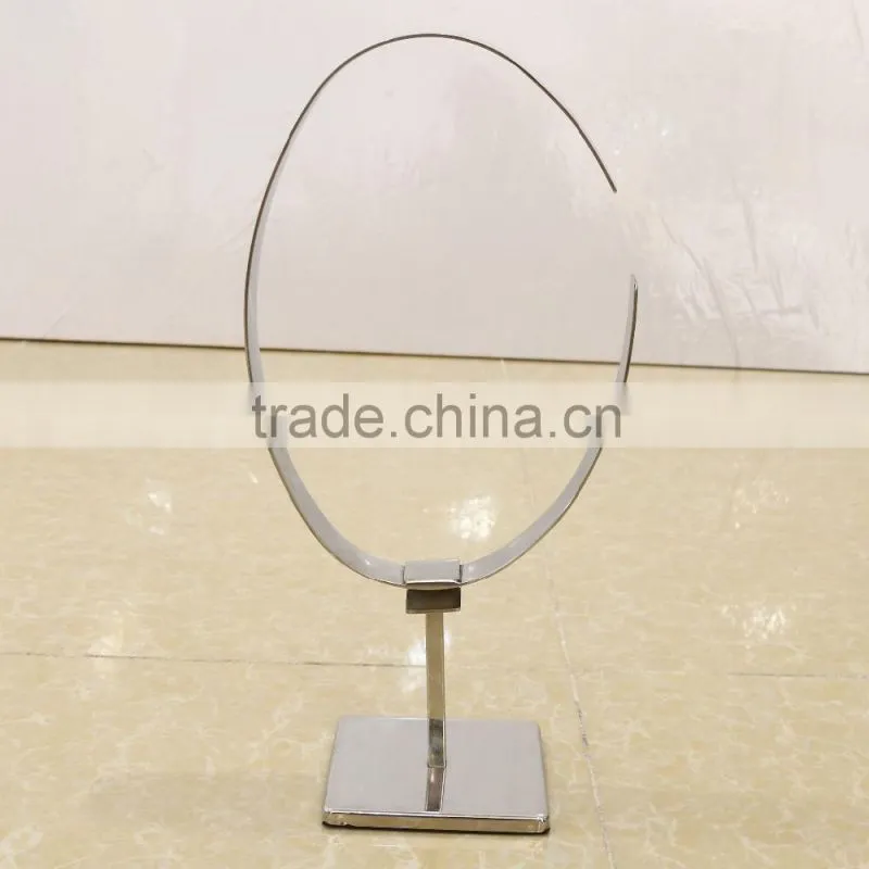 Mirror metal C ring belt display stand