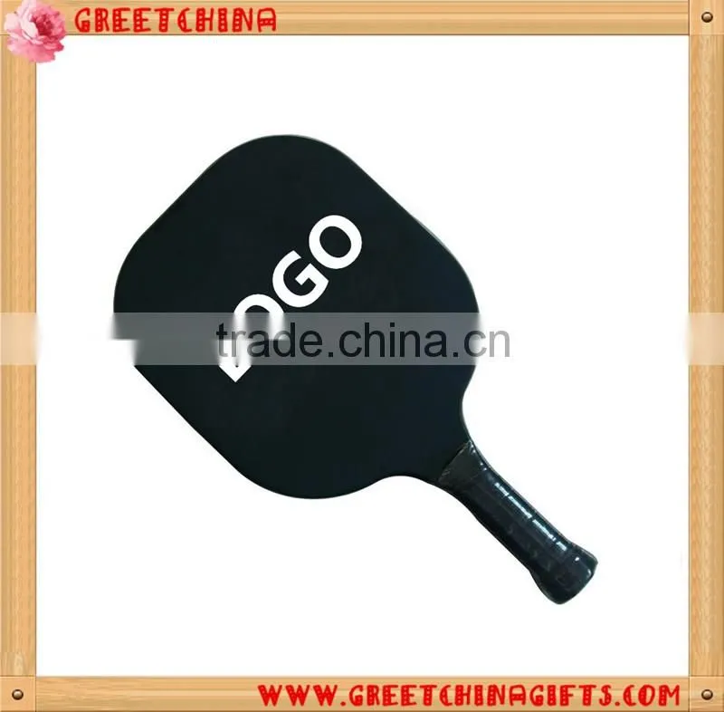 Wood and carbon pickleball paddle racket