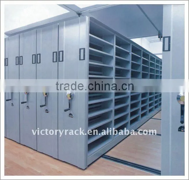 Mobile filing shelves rack,movable file compactor ,filing shelves rack,Suitable for museum, chancery, library, hospital and bank