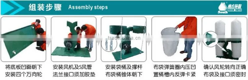 Double-barrel Industrial Vacuum Cleaners