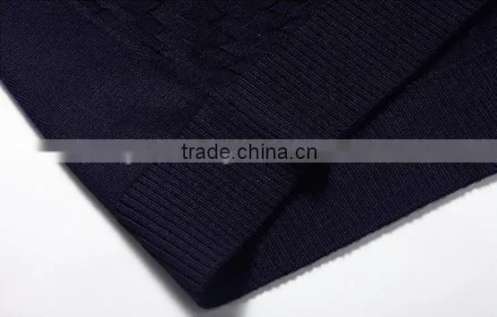 Mens slim contrast color breathable pullover sweater