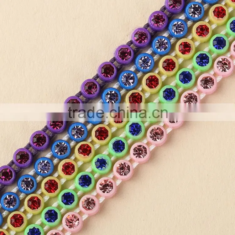 3mm rhinestone trim Plastic For Wedding Dress