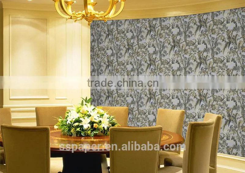 natural material Pvc Wallpaper 3d glow in the dark wallpaper
