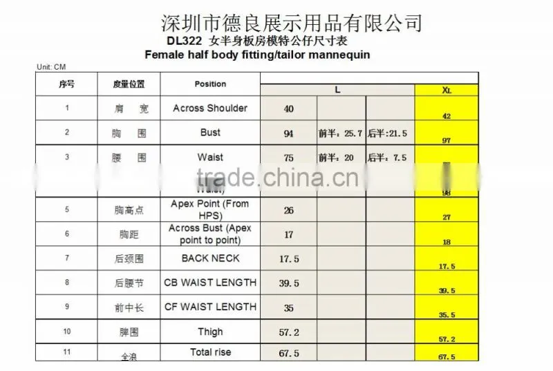 Half body head tailoring male mannequins for sale