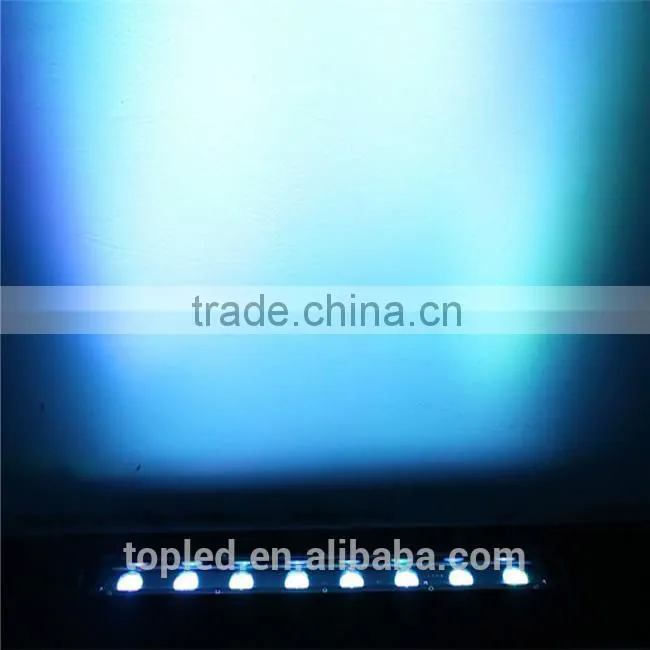 wireless 8*tri-3w battery powered rgb dmx led wall washer