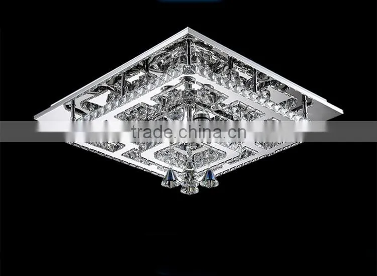 Top Quality K9 Crystal Ceiling Light 128W Amber Luxury Crystal Lamp