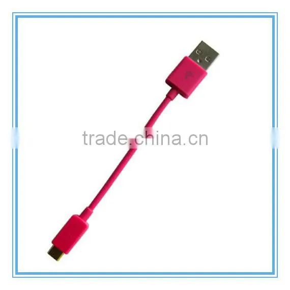 Colorful Short Travel USB To Micro USB Sync Data charger Cable Cord For Smartphones