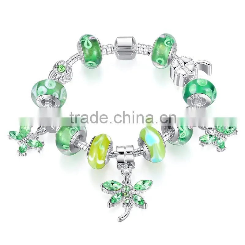 European charm famous brand butterfly bracelet
