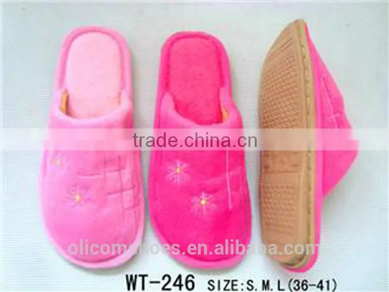 Winter Indoor plush slipper,lady plush slipper,plush slipper in size S M L
