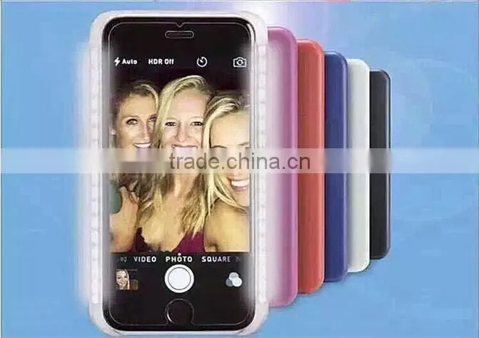 New LED Cell Phone case for Iphone 6S. Exclusive design by Suodarui. Super bright LED lighting great for Selfie and Flashlight.