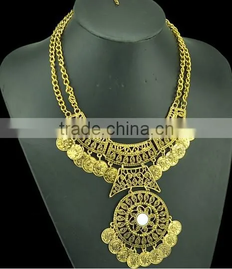 2016 Gypsy Coin Tassel Collar Bohemian Vintage exaggerate necklace