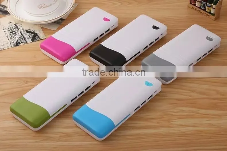 Portable power bank for smartphones 12000mAh fashionableTriple USB Out with Table Lamp