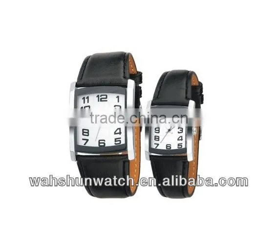 2014 fashion clock leather band high quality vogue watches couple wholesale in China