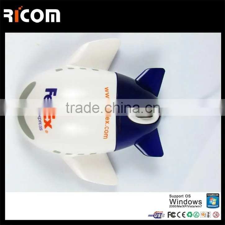 Factory USB Optical Airplane Shape Cute Mouse For Promotional Gift