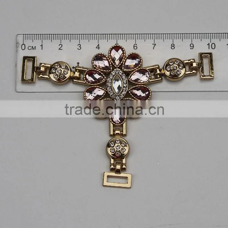 Fashion peacock sandal clip crystal for lady