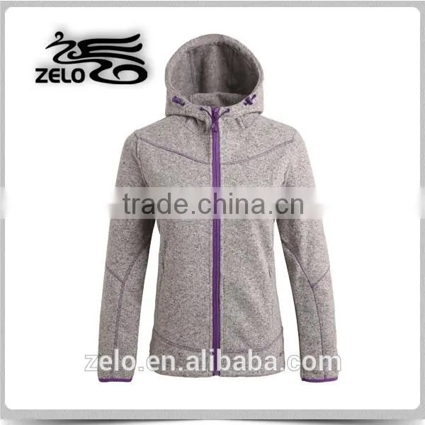 Inside fleece hoody women custom knit sweater