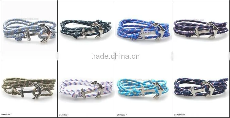 Real Leather Anchor Bracelet For Wholesale