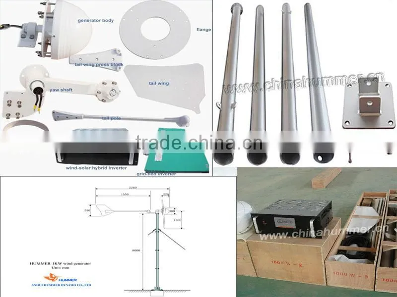 1KW micro solar and windmill power generator,residential mini solar wind hybrid power system off grid