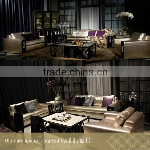 JS17 Living Room Furniture Sectional Sofa Top Layer Leather Sofa From JL&C Luxury Home Furniture New Sofa Designs
