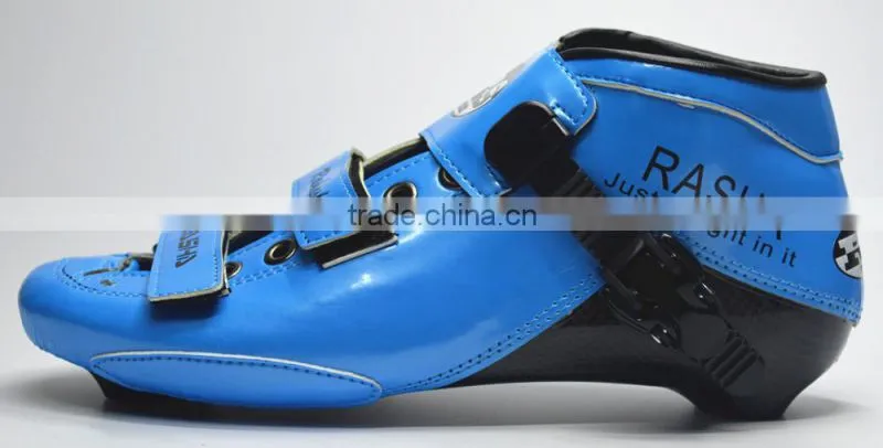 roller skate carbon shell 100%handmade Speed Racing boots skating boot Blue color Inline Skate Shoes Roller Skate in stock