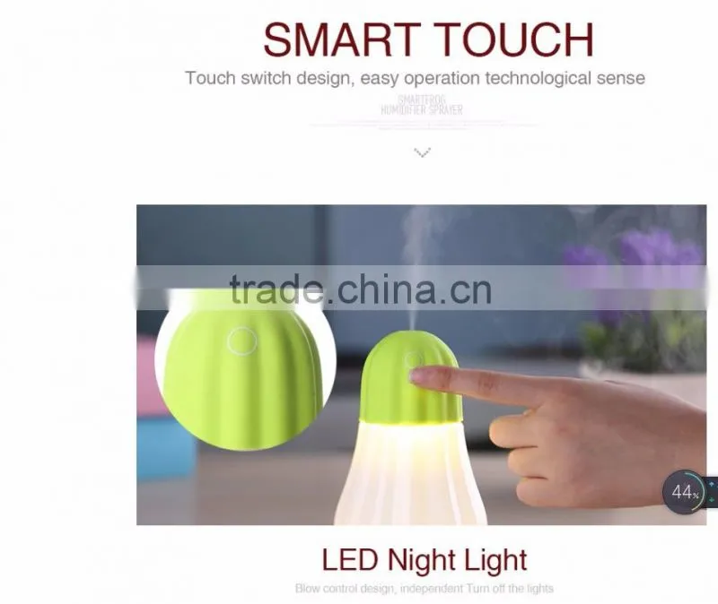 350ml ultrasonic mini cool mist humidifier with led nightlight for hot summer