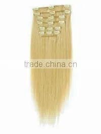2015 new chinese straight clip-in human hair extension/top quality with a low price