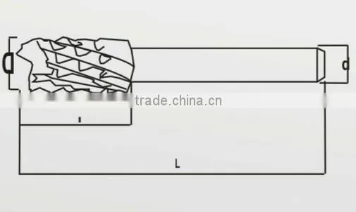 Multi Flute tungsten carbide rotary burrs for PCB, synthetic stone other non metallic etc