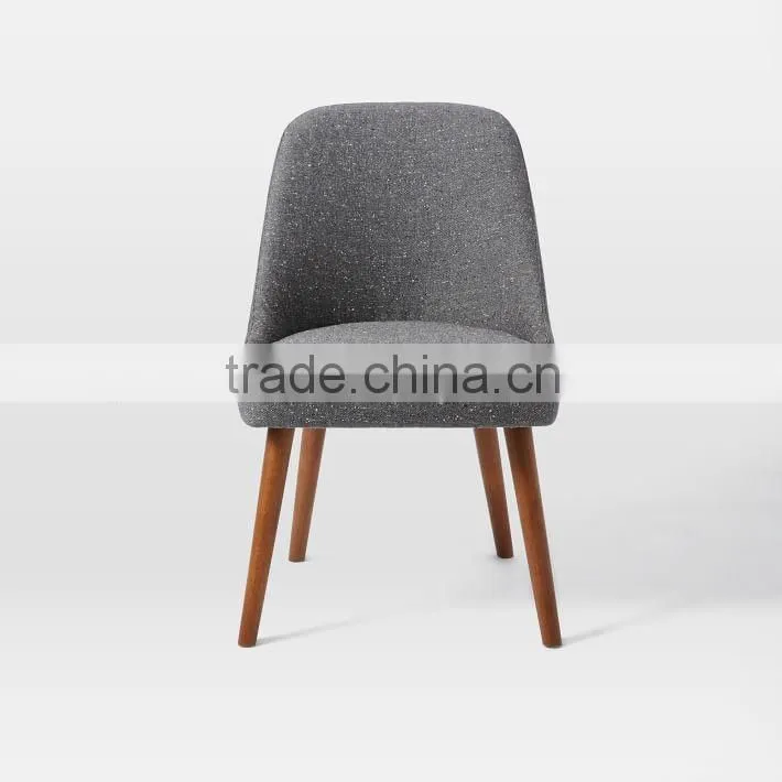 DC-4096 fabric and solid wood leg dining chair